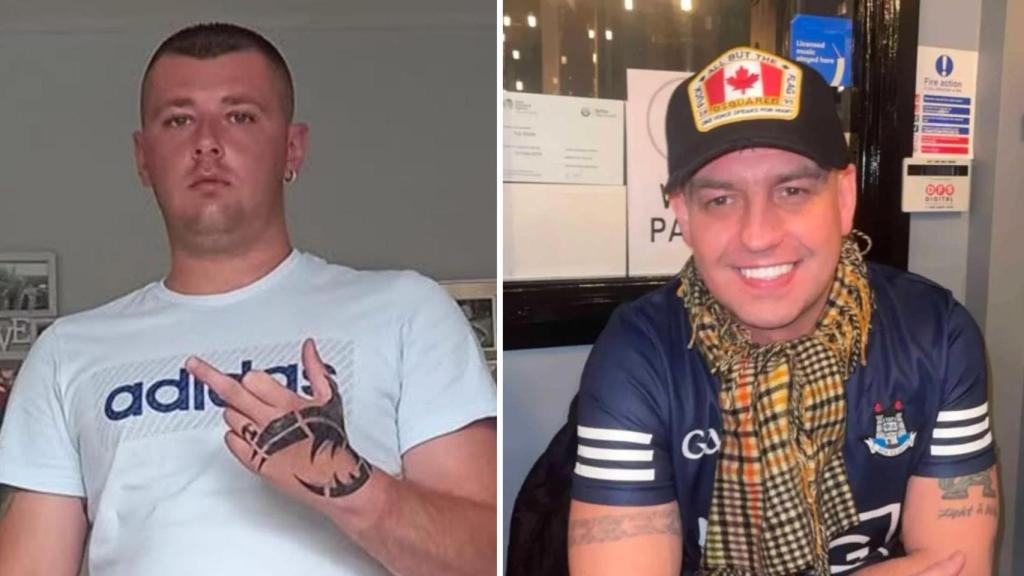 El apuñalado en Orihuela Dan McMeekin (izquierda) y el asesinado John George.