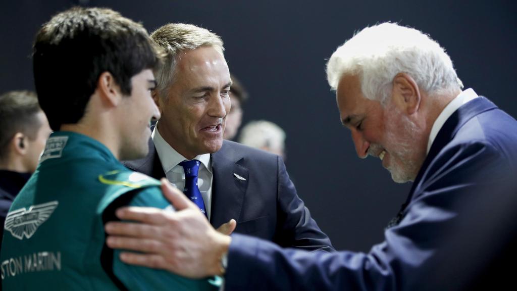 Lance y Lawrence Stroll, en un acto de Aston Martin en 2022