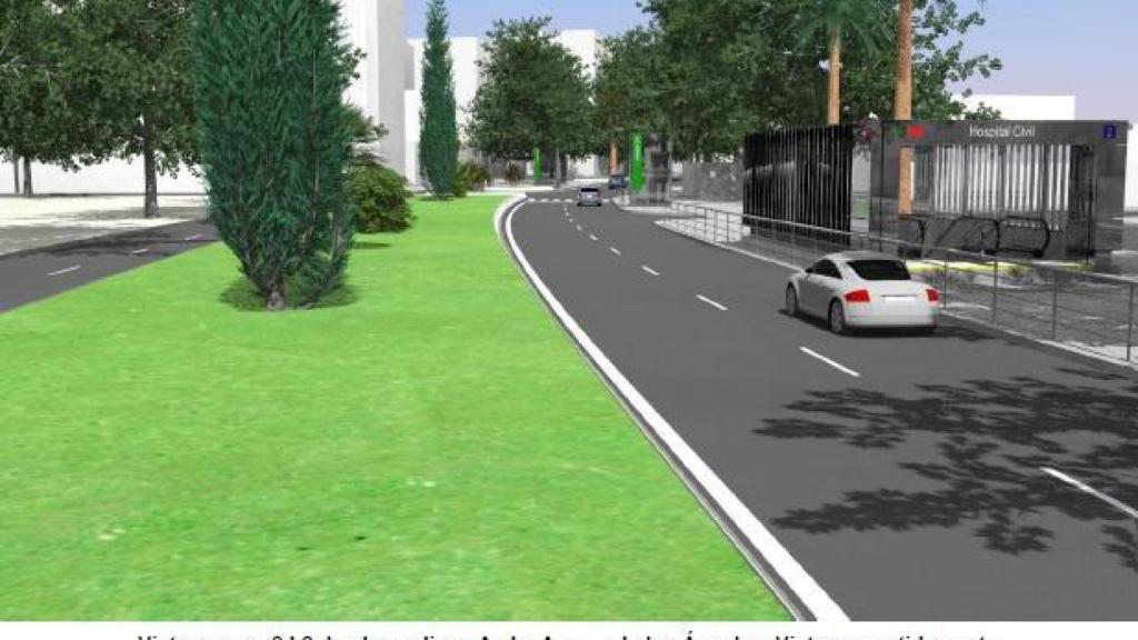 Simulación de la reurbanización de Arroyo de los Ángeles.