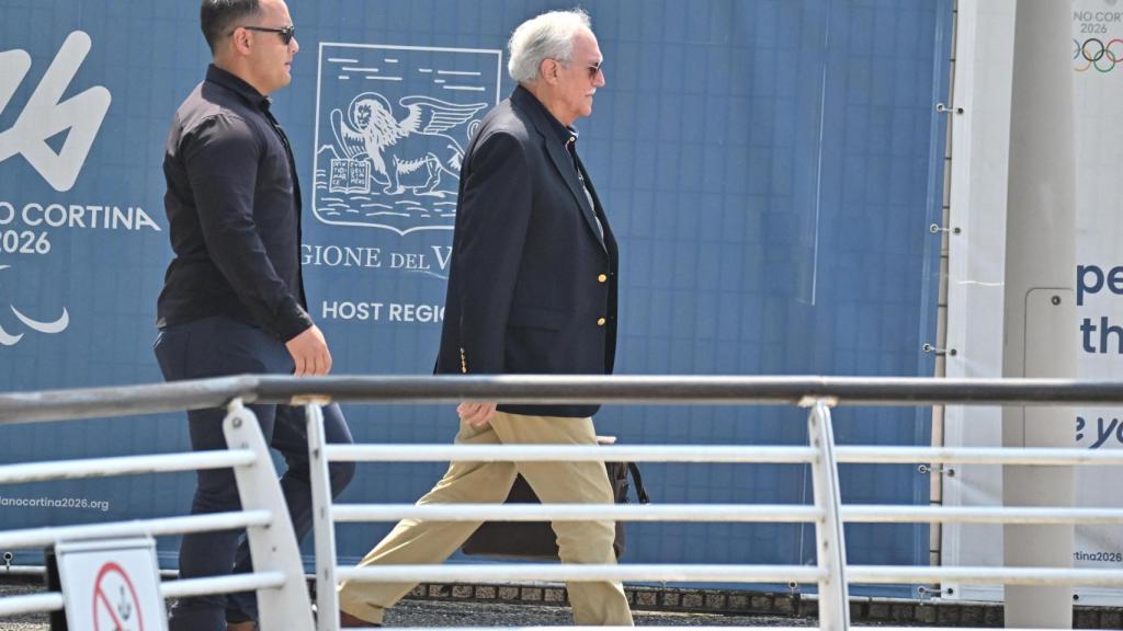 Miguel, el padre de Jeff Bezos, en Venecia, este miércoles, día 25.