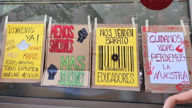 Imagen de archivo de una última concentración de educadores sociales en Aragón