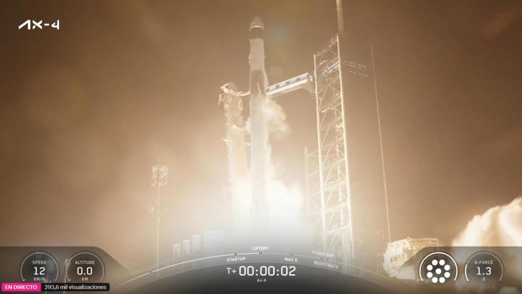 Despega Axióm Ax-4 en el Falcon 9