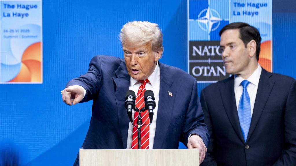 Donald Trump, en la cumbre de la OTAN de La Haya.