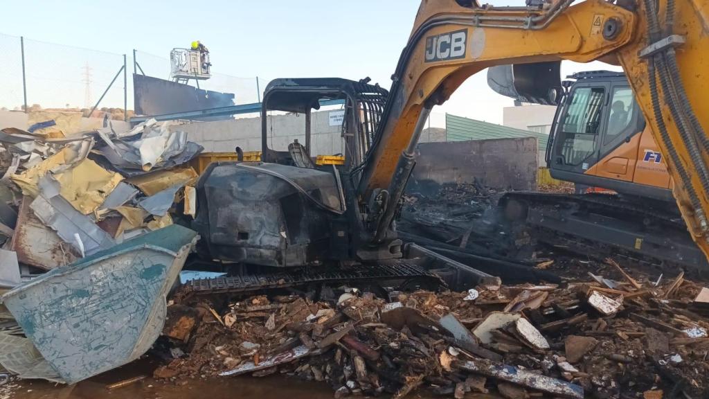 Zona afectada por el incendio.