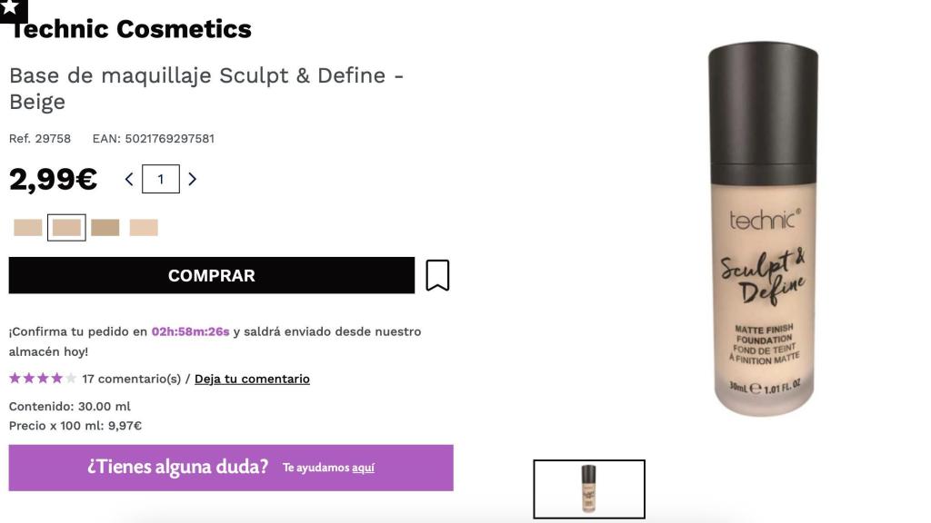 Base de maquillaje Sculpt & Define.