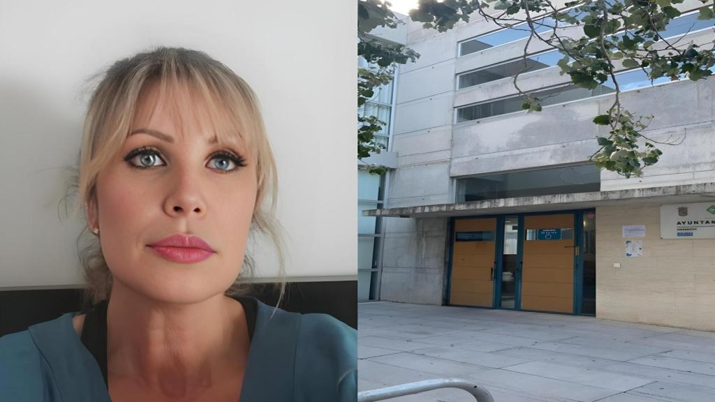 Montaje de Mari Carmen junto al Ayuntamiento de Churriana