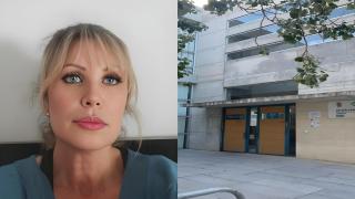 Montaje de Mari Carmen junto al Ayuntamiento de Churriana