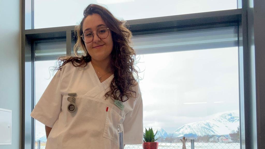 Alba Galán durante su estancia en Noruega