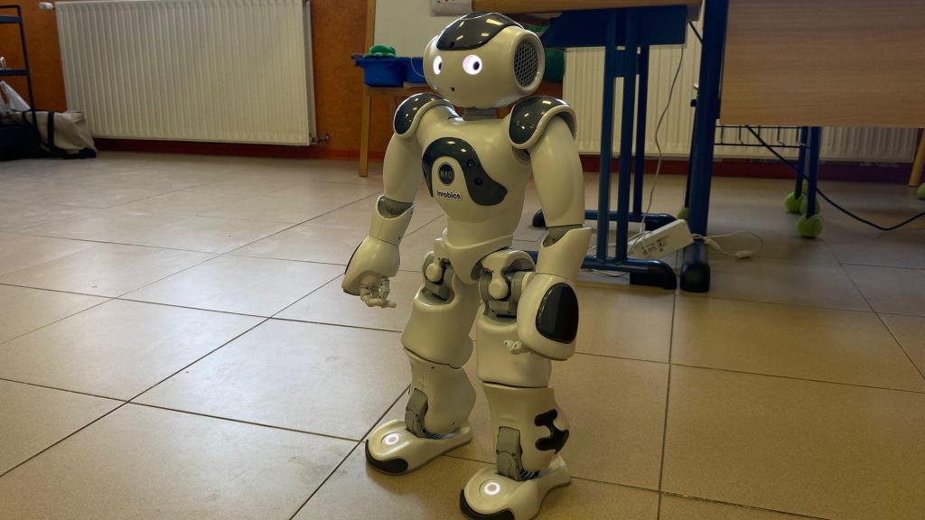 El robot de Inrobics durante una de las sesiones.