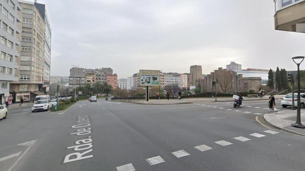 Imagen de archivo del cruce entre ronda de Outeiro y la avenida da Sardiñeira en A Coruña.
