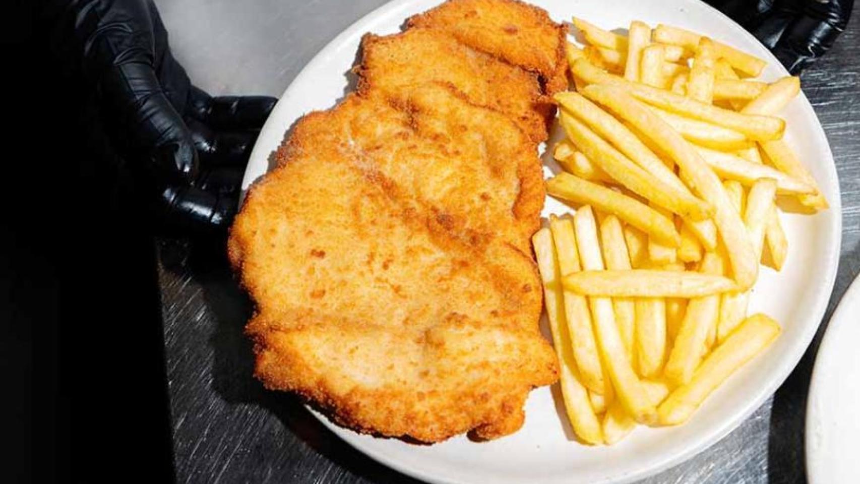 Una de las milanesas de Chalito.