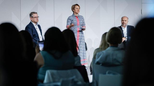 De izquierda a derecha: Peter Goldschmidt, Magalie Greens y Frank Staud.