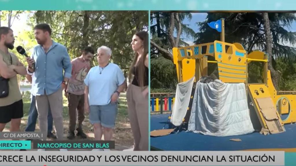 Los parques están colapsados por los toxicómanos.
