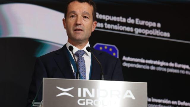Ángel Escribano, presidente ejecutivo de Indra, en la junta general de accionistas de 2025.