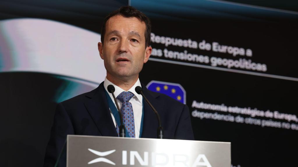 Ángel Escribano, presidente ejecutivo de Indra, en la junta general de accionistas de 2025.