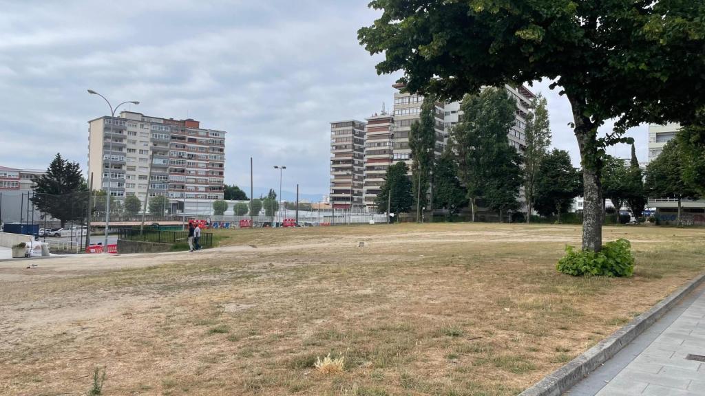 Explanada donde habitualmente se celebran las Fiestas de Coia.