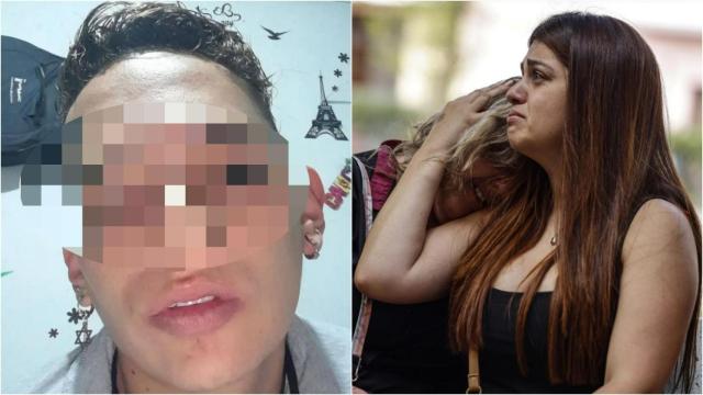 A la izquierda, Leonardo, el asesino confeso de Algemesí. A la izquierda, familiares de los asesinados. EE / EP