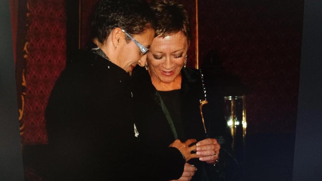 Guillermina Domínguez y Stela Lamas el día de su boda en el 2005.