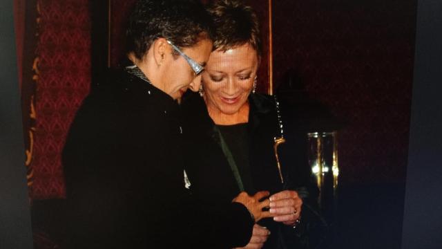 Guillermina Domínguez y Stela Lamas el día de su boda en el 2005.