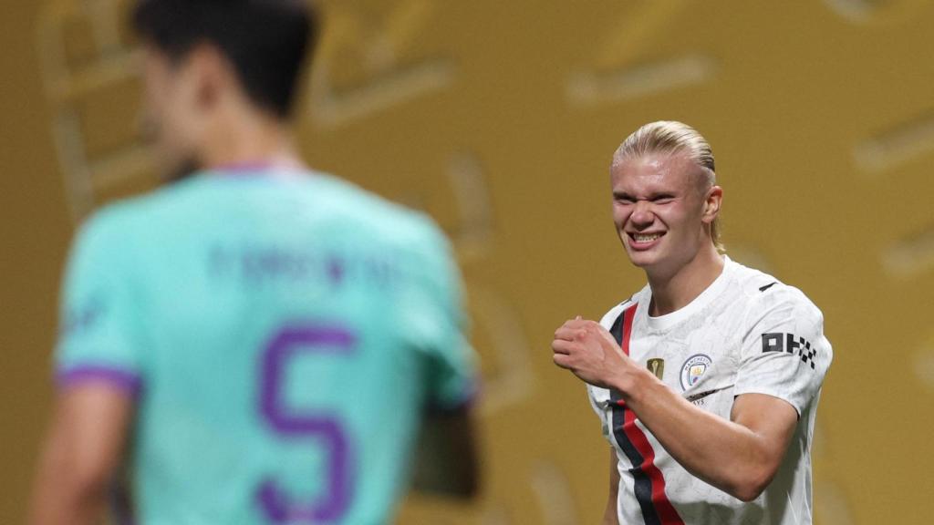 Haaland celebra uno de los goles marcados ante Al-Ain.