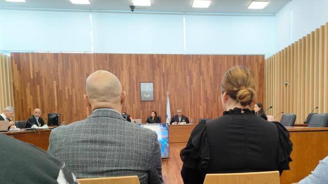 Los acusados durante el juicio.