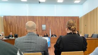 Los acusados durante el juicio.