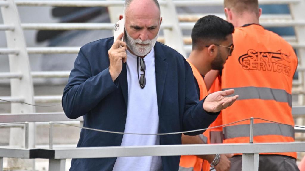 El chef José Andrés llegando a Venecia.