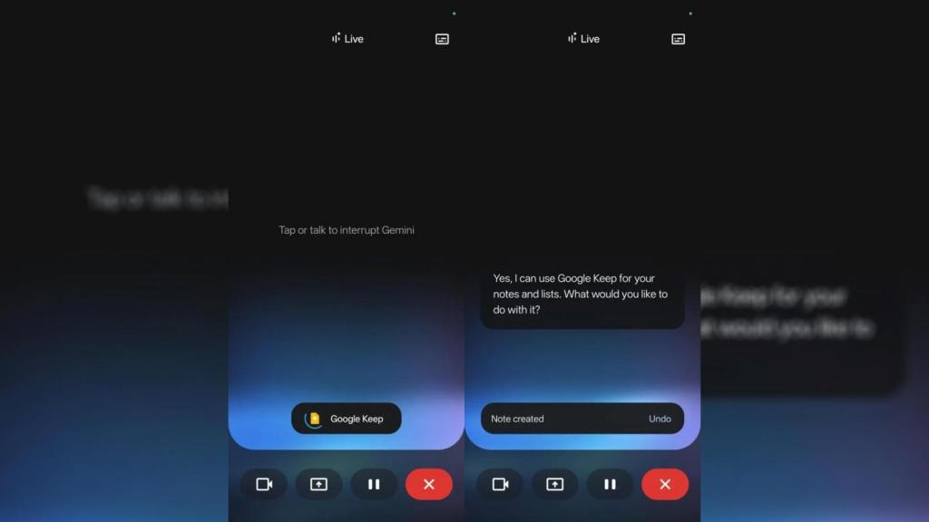 Las apps de Google en Gemini Live