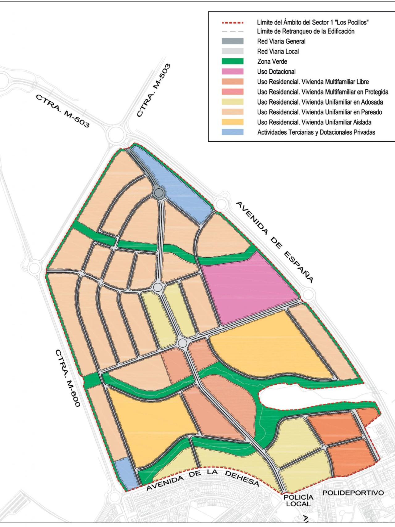 Planos del proyecto Sector 1 'Los Pocillos' en Villanueva de la Cañada.