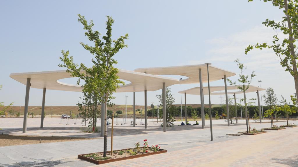 Entrada del nuevo parque ferial de Fuenlabrada.