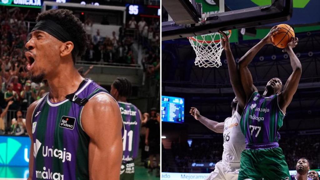 Kameron Taylor y Yankuba Sima con la camiseta del Unicaja.