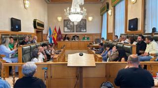 Pleno municipal del Concello de Santiago, celebrado este jueves.