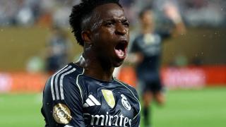 Vinicius celebra su gol ante el Salzburgo en el Mundial de Clubes.
