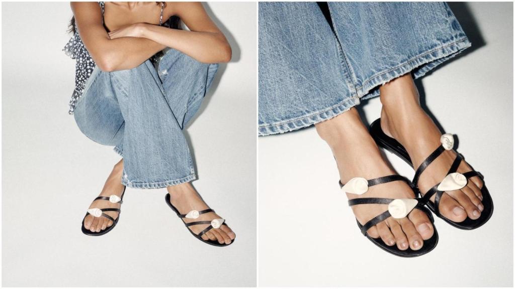 Sandalias planas de Zara. Ref: 3635/510/800