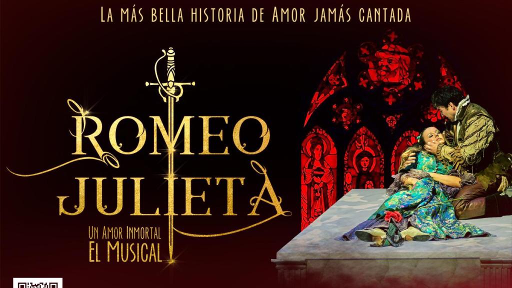 Cartel de la representación del musical Romeo y Julieta de Theatre Propertie