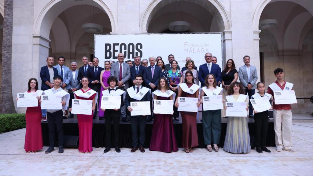 Imagen del acto de entrega de las becas de la Fundación Málaga.