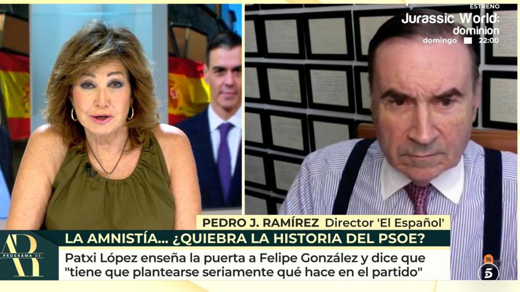 Pedro J. Ramírez durante su intervención en 'El programa de AR' este viernes.