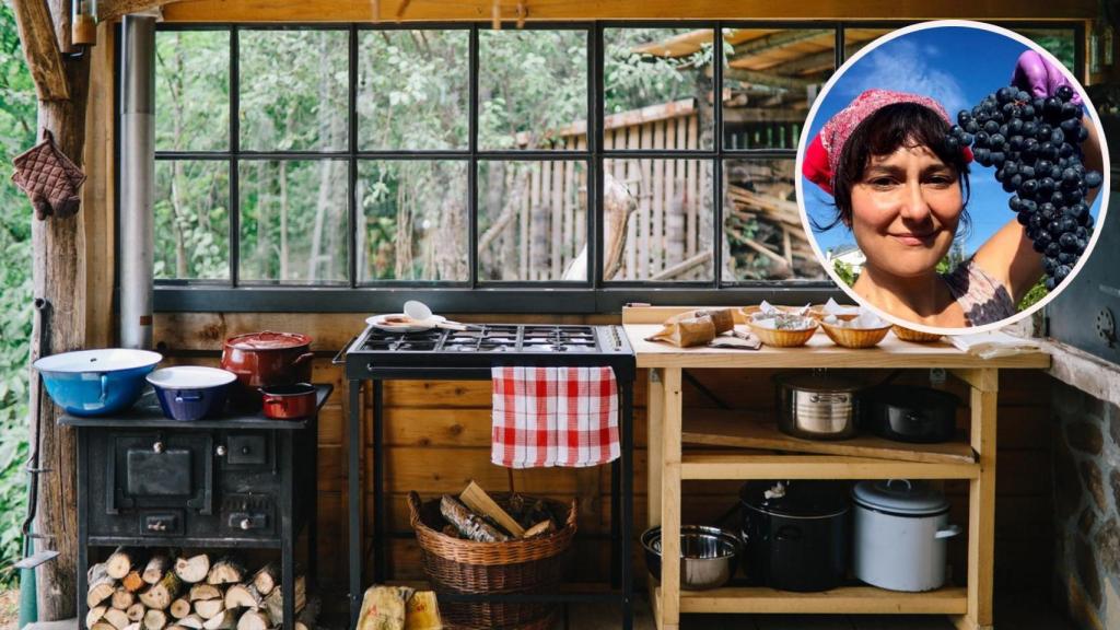 La cocina rústica de Eva Amaral.