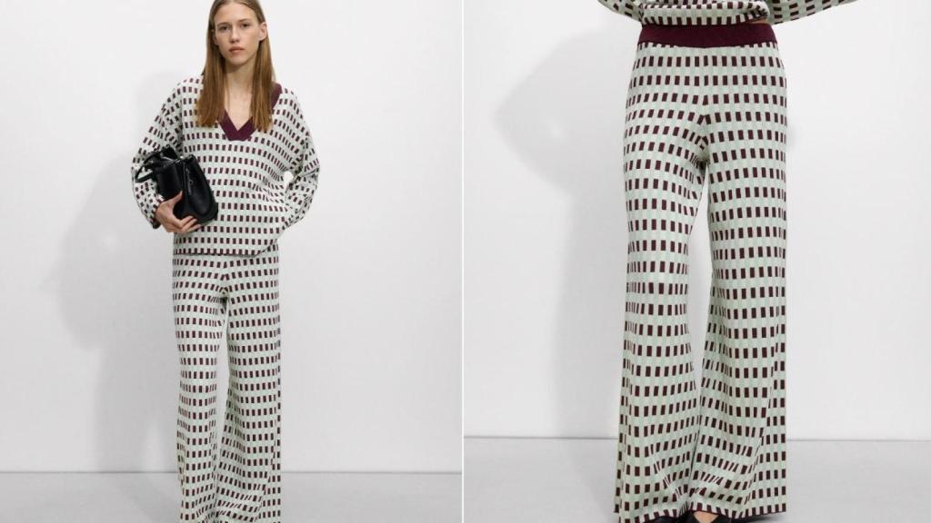 Pantalón de punto Jacquard Multicolor de Parfois.