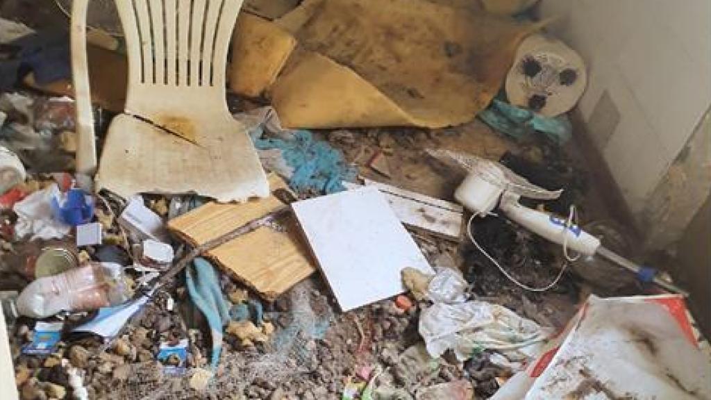 Lugar en el que estaba abandonado el perro.