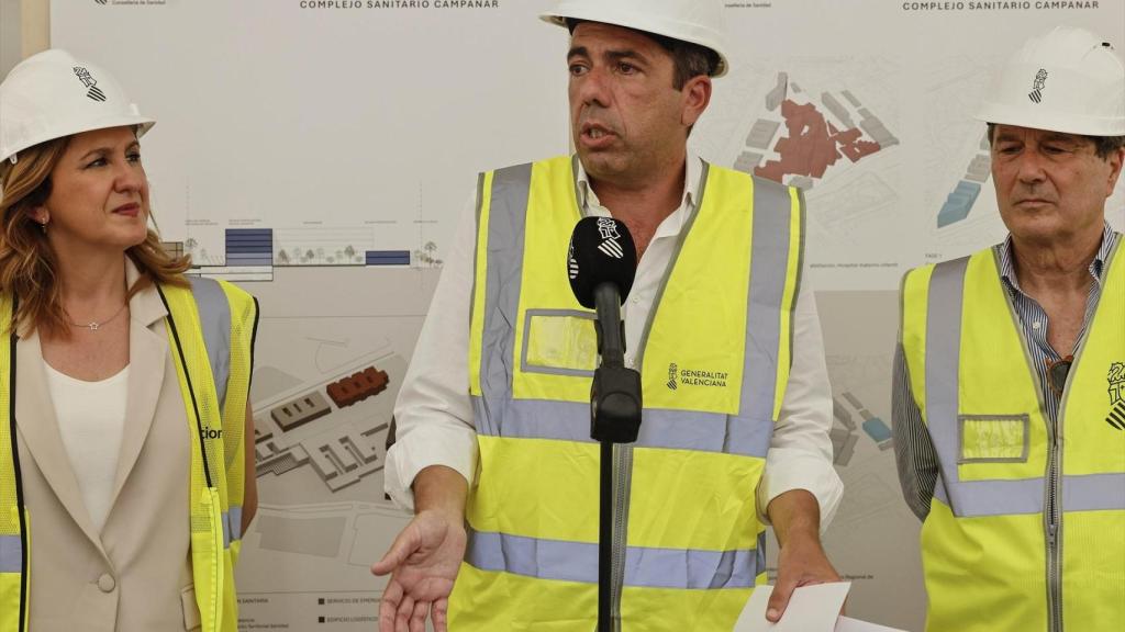 Mazón, junto a Marciano Gómez y María José Catalá este viernes. Rober Solsona / Europa Press