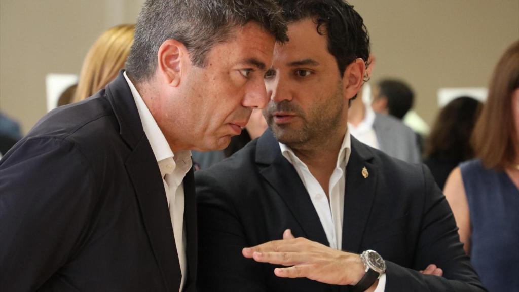 Mazón, junto al alcalde de Paterna este viernes. GVA