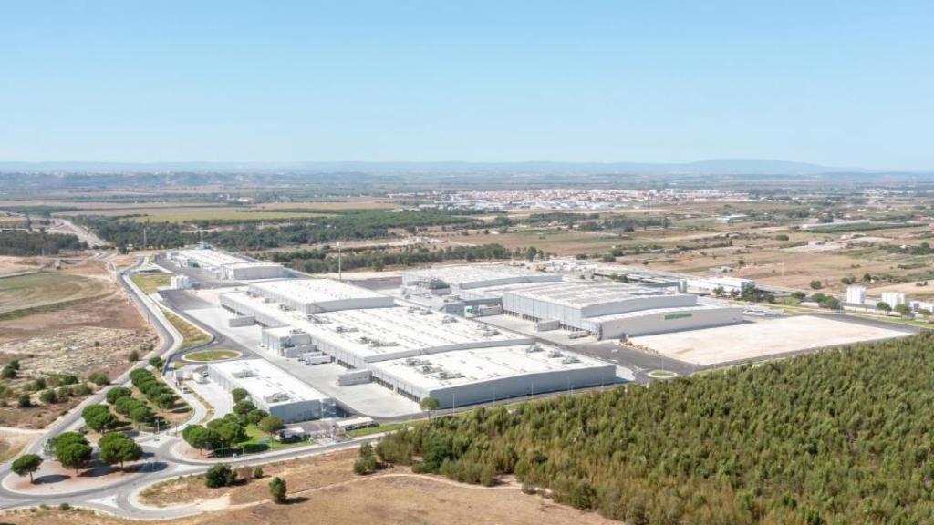 Vista aérea del bloque logístico de Mercadona en Almeirim.