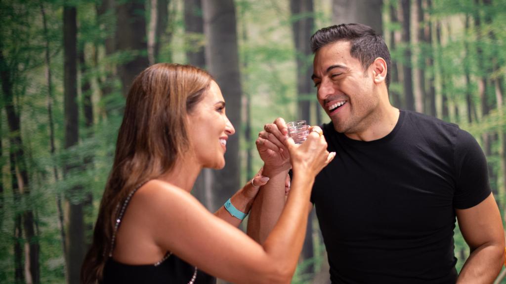 Paula Echevarría y Carlos Rivera en Starlite en agosto 2023.