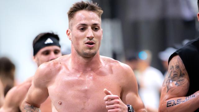 Luis García Rubio durante el mundial de hyrox en Chicago.