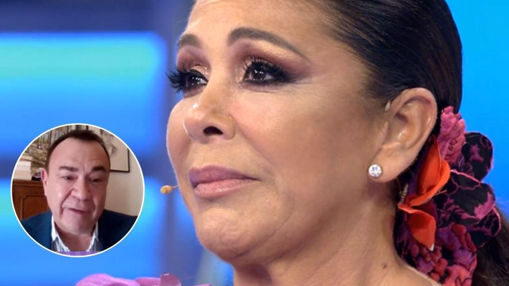 Isabel Pantoja y Juan Luis Galiacho, en un fotomontaje