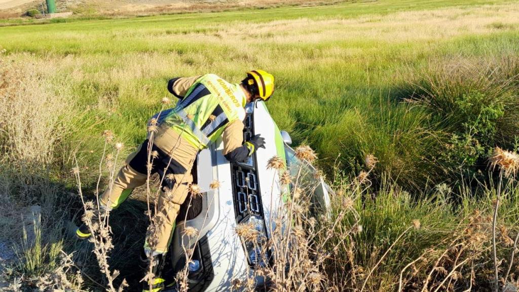 Accidente en Belinchón (Cuenca). Foto: bomberos de la Diputación de Cuenca.