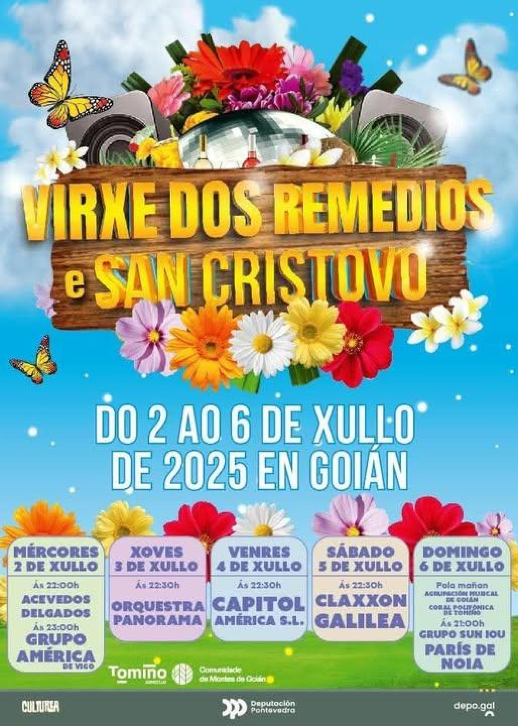 Cartel de las fiestas de Goián 2025