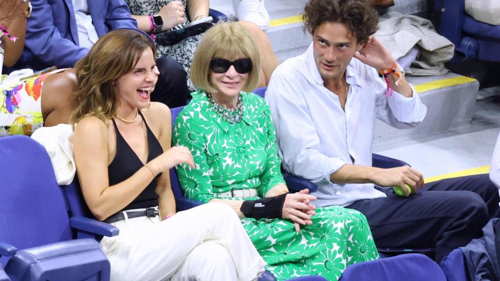Anna Wintour en el tenis en Nueva York.