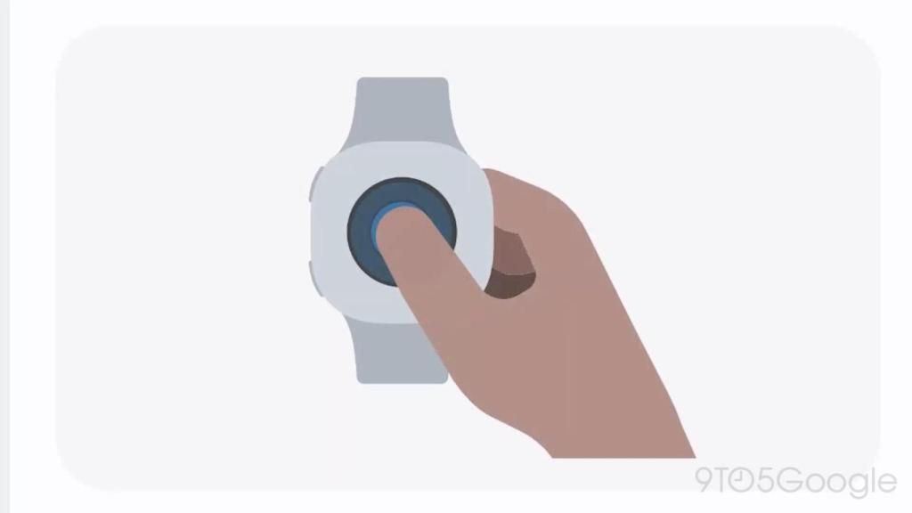 El gesto en la parte trasera del Galaxy Watch